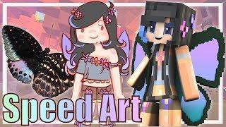 TURNING A BUTTERFLY INTO A MINECRAFT SKIN! | Minecraft Skin Speed Art