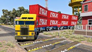 Trucks vs Speed Bumps #28 | BeamNG Drive |  TrucksBumps