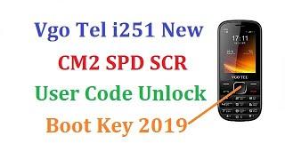 Vgo Tel i251 User Code Unlock || Read Code CM2 SCR 6531 || Boot Key || 2019