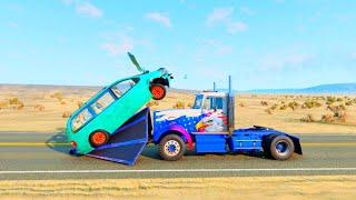 Truck Road vs Car Crashes #336   BeamNG.Drive