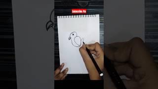 How to draw easy bird drawing  #shorts #drawing #birds