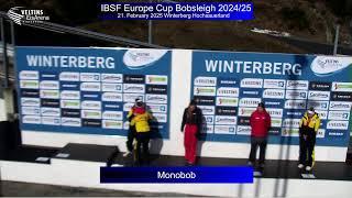 Winterberg| IBSF Europe Cup Bobsleigh 24/25| Monobob