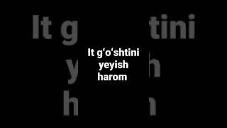 Solihon domla: It goʻshti yeyish harom.