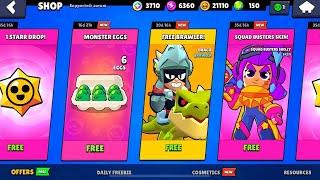 NEWEST UPDATE GIFTS!!! LEGENDARY FREE CREDITS 10,000 TROPHY ROAD BRAWL STARS UPDATE!!