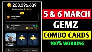 Gemz daily combo today 5-6 March | gemz daily combo card | today Combo gemz