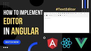 Angular Editor | how to implement Editor in angular | html editor