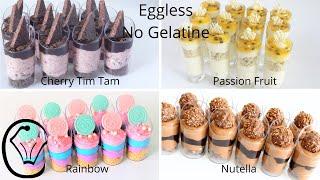 4 EASY Mini Dessert Parfait Cups Cheesecake MOUSSE COMPILATION - AMAZING Make Ahead Desserts EGGLESS
