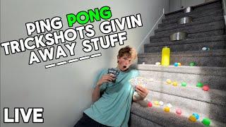 PING PONG TRICKSHOTS GIVIN AWAY STUFF! 