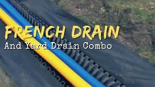 How to Install a French Drain and Yard Drain Combo [ Don't Use the Same Drain Pipe! ]