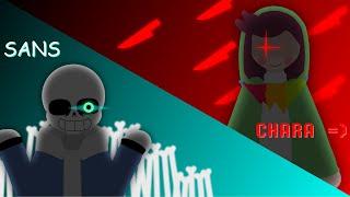 Sans Vs StoryShift Chara (Re-Animated Ver.) | StickNodes Animation