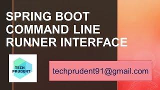 spring boot command line runner