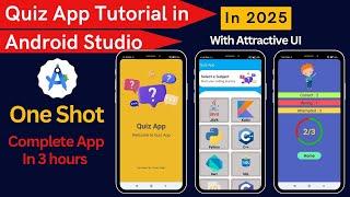 Quiz App Android Studio Tutorial One Shot || Quiz App || Android Studio