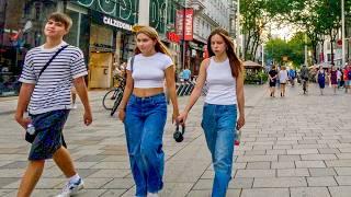 Summer Walk in Vienna City Center: Mariahilfer Straße & Burggarten, Shopping Street&Park, Austria 4K