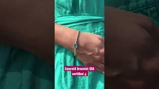 14k Gold Bracelet with Emerald & Diamond. GIA certified. www.goldaevo.com