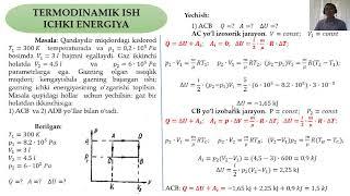 Ички энергия. Термодинамик иш. (Масала). Ichki energiya. Termodinamik ish. (Masala).