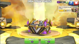 Opened 318 Tyrant Energy Tickets Chapter 2 | Virtus Rex Reward | Dragon Mania Legends