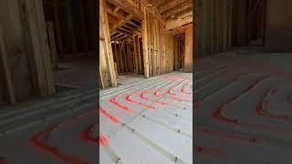 Custom Water Based Floor Heating System #shorts