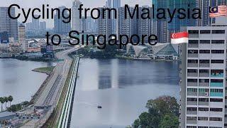 Cycling across the causeway from Malaysia  to Singapore 