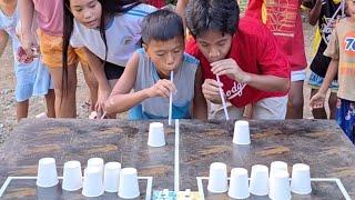 BLOW THE CUP CHALLENGE,  Team Amber vs Team Cocong gooo