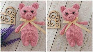 МК поросенок вязаный крючком/pig crochet/Schwein häkeln