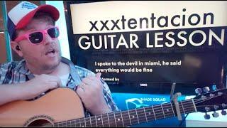 How To Play I spoke to the devil in Miami - XXXTENTACION Guitar Tutorial (Beginner Lesson!)