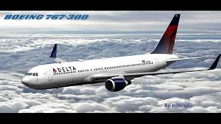 Sketchup model Boeing 767-300 Delta Airlines.