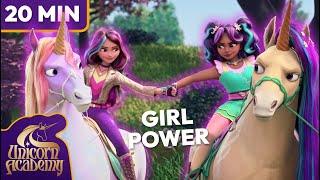 All The BEST GIRL POWER MOMENTS from Unicorn Academy  | Cartoons for Kids