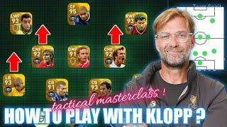 HOW TO PLAY WITH KLOPP IN PES20 - TACTICS AND SQUAD BUILDER