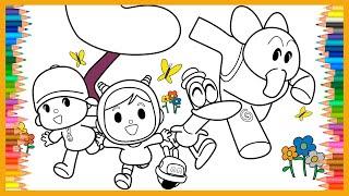 Coloring Pocoyo | How To Color, Easy Coloring, Painting & Drawing