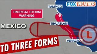 Tropical Depression Three Forms In Gulf of Mexico, Tropical Storm Warnings For Mexico