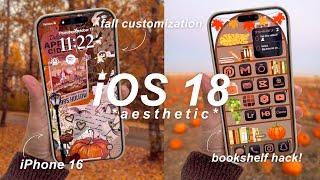 HOW TO MAKE YOUR PHONE AESTHETIC FOR FALL *iphone 16 pro max customization with iOS 18*