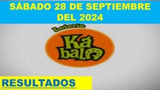 RESULTADO KÁBALA Y CHAUCHAMBA DEL SÁBADO 28 DE SEPTIEMBRE DEL 2024 /LOTERÍA DE PERÚ/