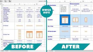 Window schedule | 011 Working drawings | Archicad