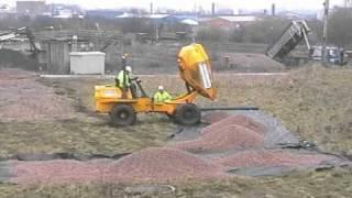 The Sanctuary, Pride Park. Importing gravel to create plover nesting habitat