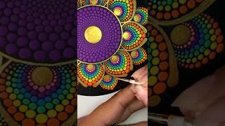 Mandala Dot Art Rock Painting! #mandala #dotart #painting #asmr