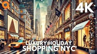  Luxury Holiday Shopping on Fifth Avenue NYC | Tiffany’s, Dior, LV, Saks Tour 