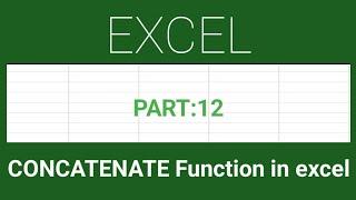 concatenate easy and Useful Tips in Excel