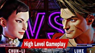 Street Fighters 6 PS4 CHUN-LI VS LUKE High Level Gameplay 4K 60FPS