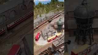 Etwas Fahrbetrieb auf der Modellbahn Steinburg. #music #trains #train #märklin #modeltrains #hoscale