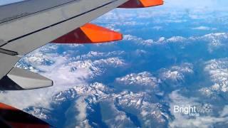 Amazing view of the Alps from the air HD!