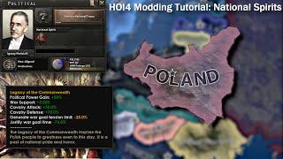 Hoi4 Modding: National Spirit Tutorial (EPIC GAMEPLAY AT END OF VIDEO!!!)