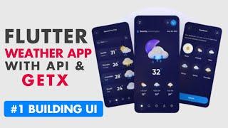 Flutter Responsive Weather App using GetX | Flutter Weather App with API | VelocityX | Part 1