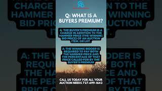 QUESTION: What is a BUYERS PREMIUM at an auction? #auction #auctioneer #florida #bid #learn
