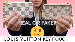 REAL OR FAKE? Is Your Louis Vuitton Key Pouch Authentic? | WORST LV FAKE I'VE EVER SEEN!