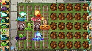 PVZ2 Minigame - Every Family Peashooter & Vine In Railcard Plants Vs Zombies 2