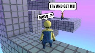 MINIONS PLAYING TAGS AT HUGE 3D MAZE in HUMAN FALL FLAT