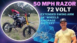 Upgraded 50MPH RAZOR- Electro & Co. 72 Volt Custom build MX500 MX650, SX500 and RSF650 11,000 watts!