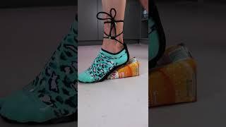 Experiment high heels vs dino & giant slime   #asmr #crunchy #crush 