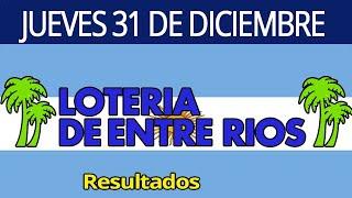 Resultado de LA QUINIELA DE ENTRE RIOS del Jueves 31 de Diciembre del 2020