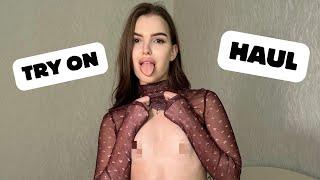 4K Stunning Transparent Fishnet Top Try-On Haul | Wet vs Dry Trend 2024